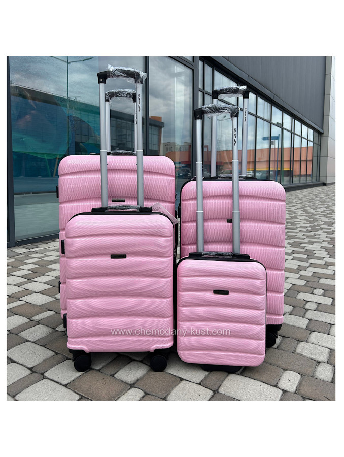 Чемодан пластиковый Wings TD160 розовый 40*30*20