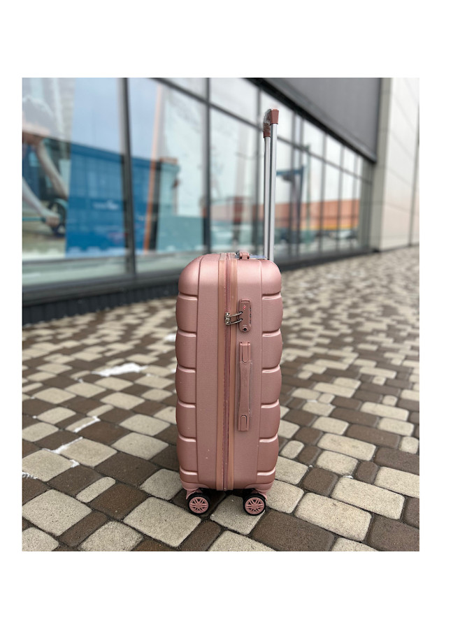 Чемодан пластиковый Wings TD160 rosy gold M