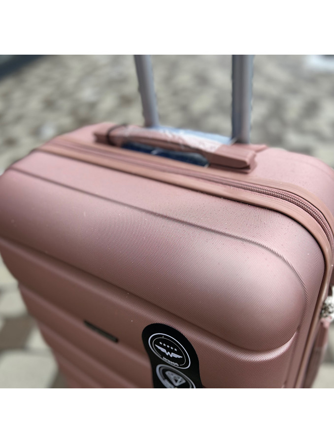 Валіза пластикова Wings TD160 rosy gold M