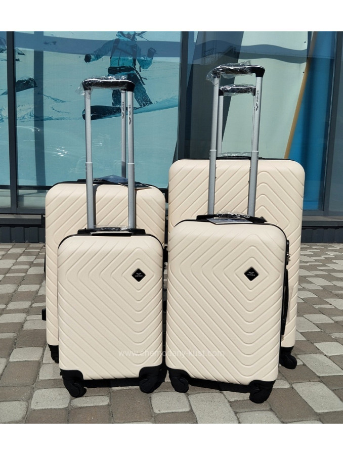 Чемодан пластиковый Wings MRH01 молочный L Чемодан пластиковый Wings MRH01 молочный L