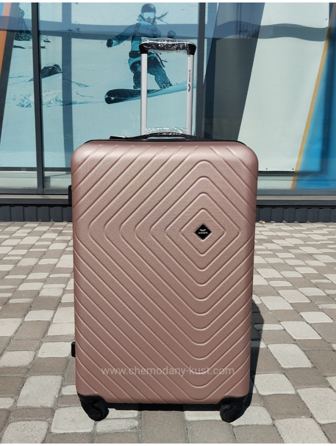 Валіза пластикова Wings MRH01 rosy gold L