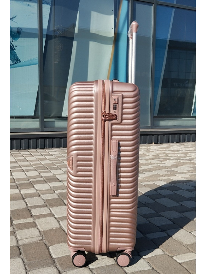 Чемодан пластиковый Wings WN01 rosy gold L