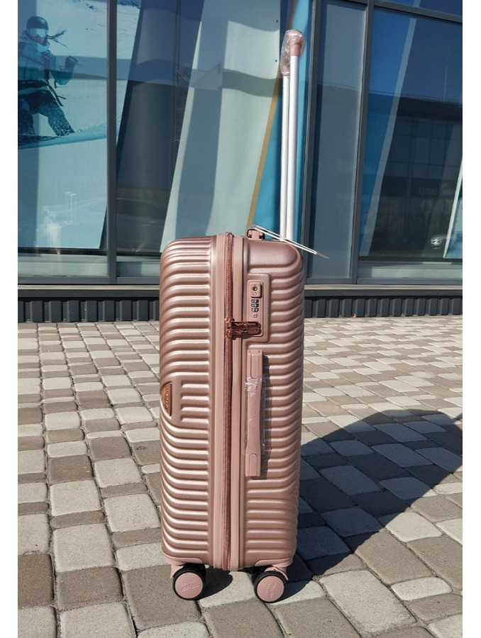 Чемодан пластиковый Wings WN01 rosy gold M