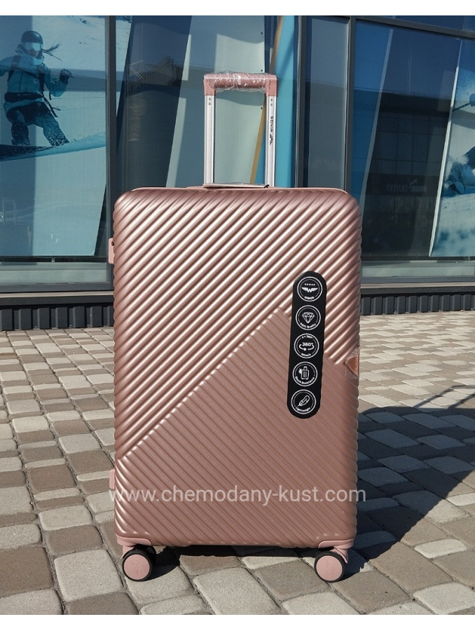Чемодан пластиковый Wings WN01 rosy gold L