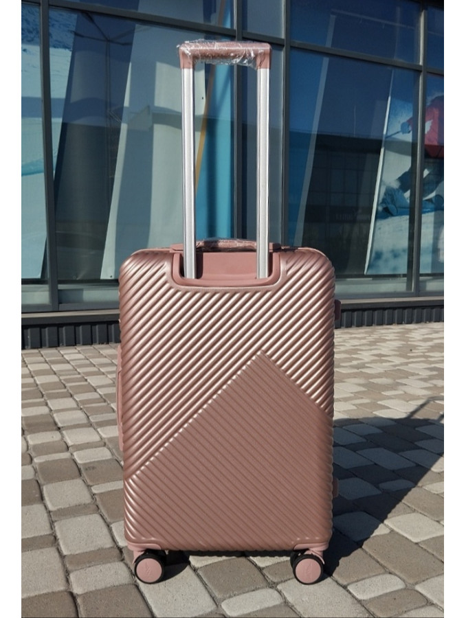 Чемодан пластиковый Wings WN01 rosy gold M